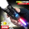 High Power LED Flashlight With Rechargeable Built In Battery Type C Charging Tactical Torch For Out 0