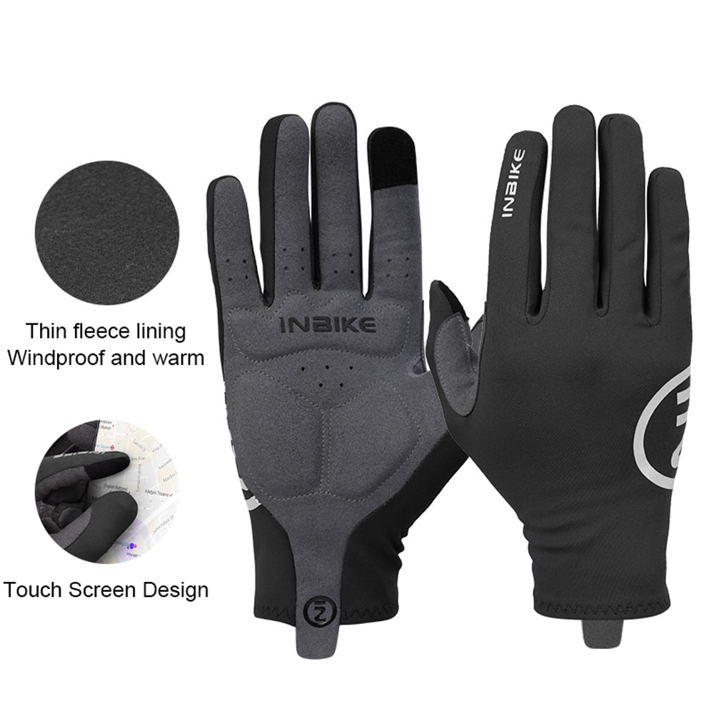 INBIKE Thermal Cycling Gloves Touchscreen, Unisex, Winter MTB Gloves for Sports & Outdoor Fitness