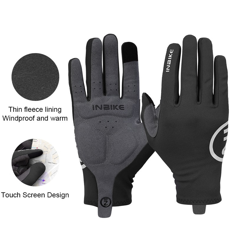 INBIKE Thermal Cycling Gloves Touchscreen, Unisex, Winter MTB Gloves for Sports & Outdoor Fitness