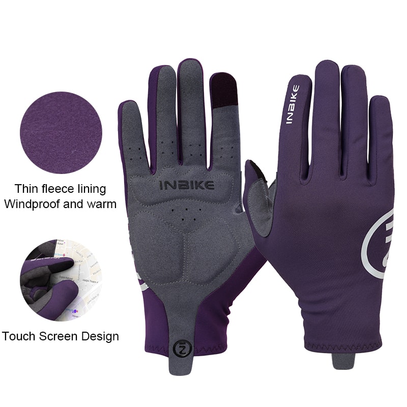 INBIKE Thermal Cycling Gloves Touchscreen, Unisex, Winter MTB Gloves for Sports & Outdoor Fitness