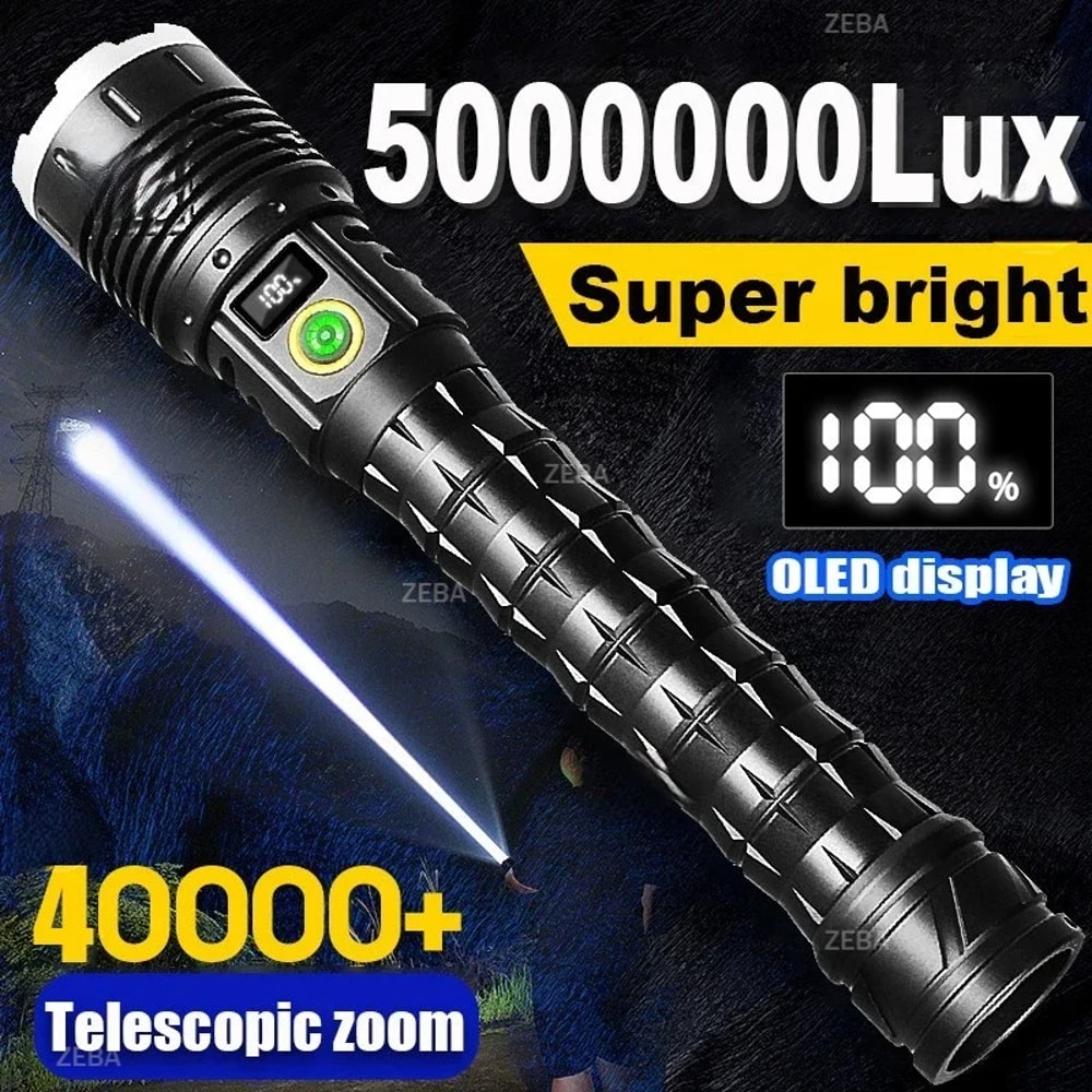 LED Flashlight Tactical Torch Long Range Rechargeable Outdoor Camping Lantern 0