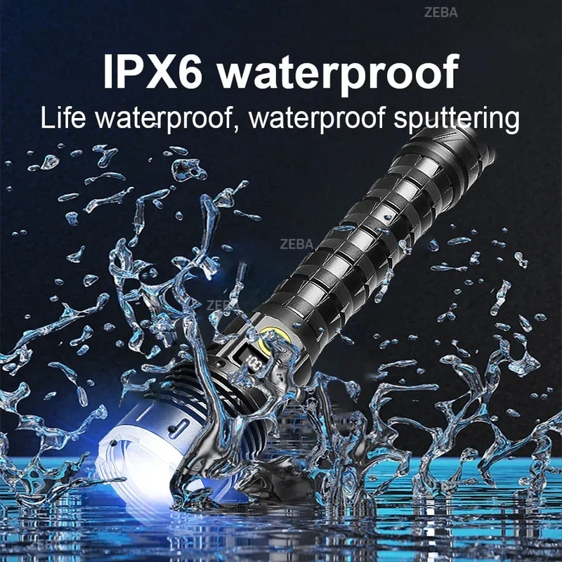 LED Flashlight Tactical Torch Long Range Rechargeable Outdoor Camping Lantern 5