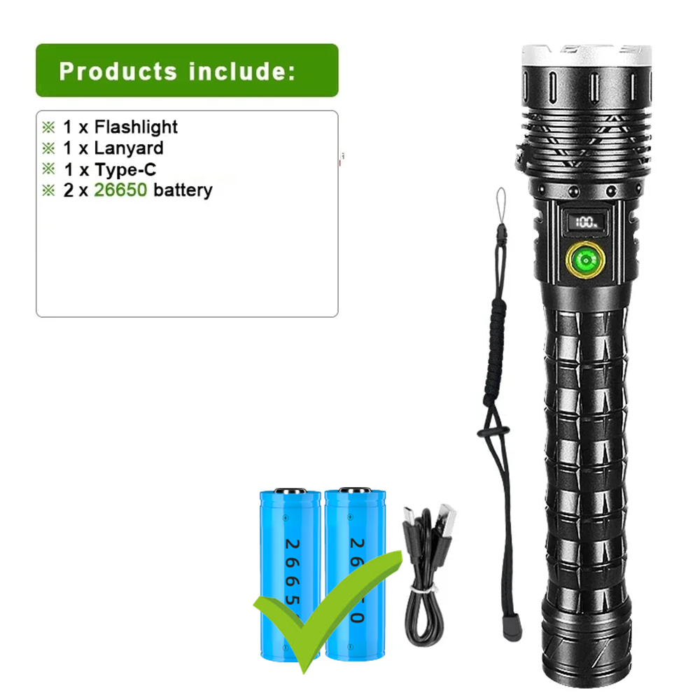 LED Flashlight Tactical Torch Long Range Rechargeable Outdoor Camping Lantern 7