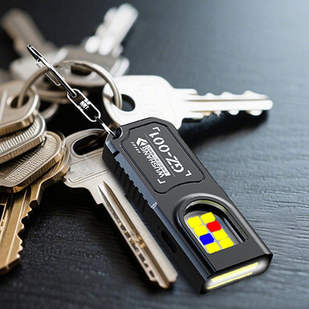 USB Rechargeable Keychain Flashlight Compact Mini Work Light For Camping Walking And Pocket Use Se 1