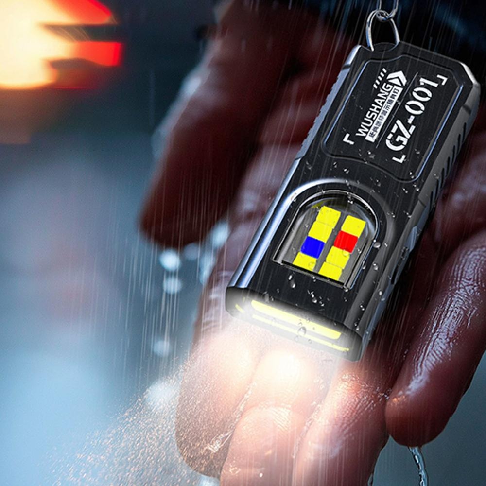 USB Rechargeable Keychain Flashlight Compact Mini Work Light For Camping Walking And Pocket Use Se 2