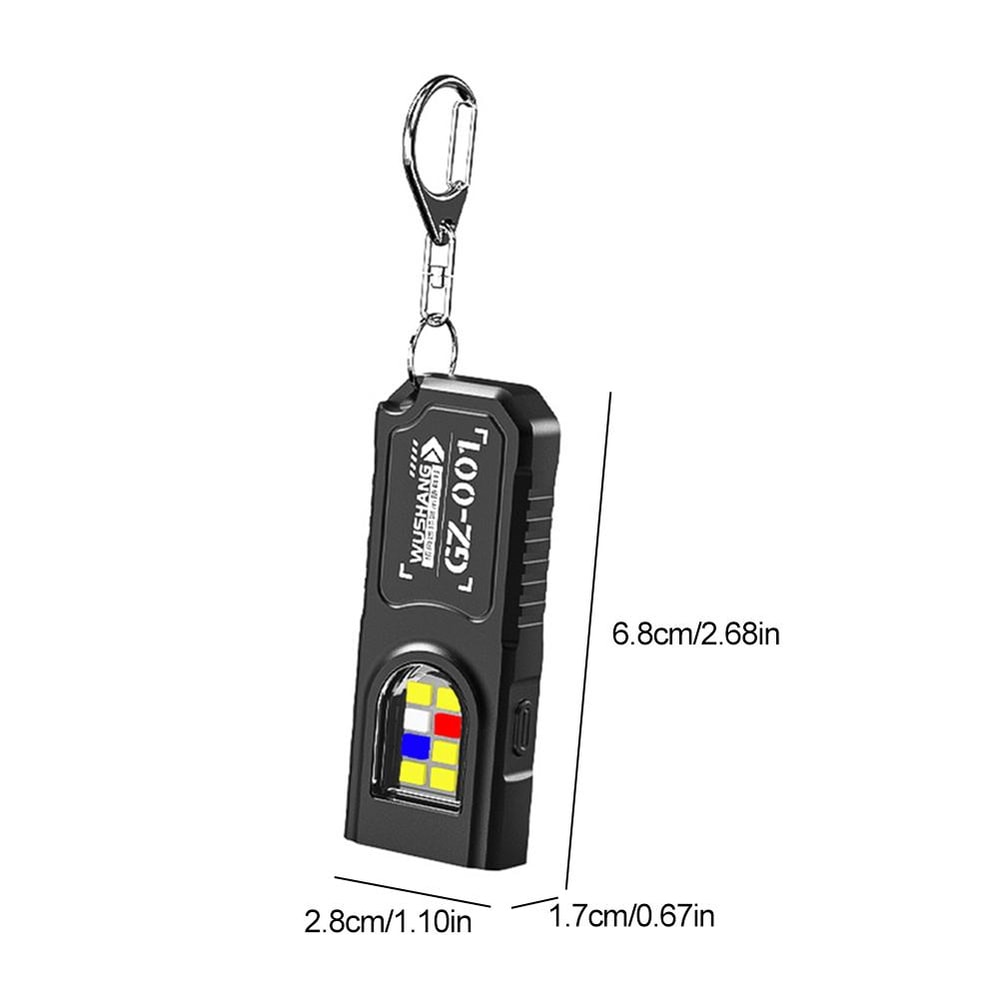 USB Rechargeable Keychain Flashlight Compact Mini Work Light For Camping Walking And Pocket Use Se 4