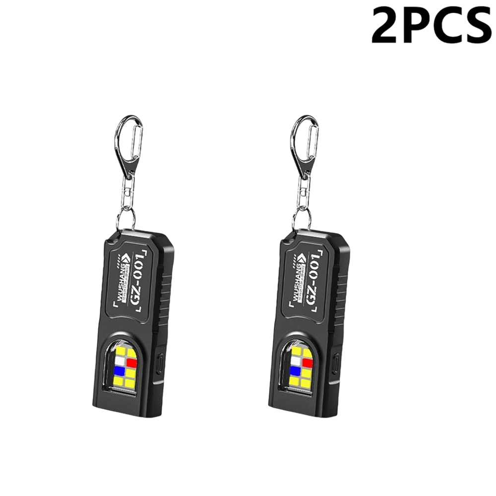 USB Rechargeable Keychain Flashlight Compact Mini Work Light For Camping Walking And Pocket Use Se 7