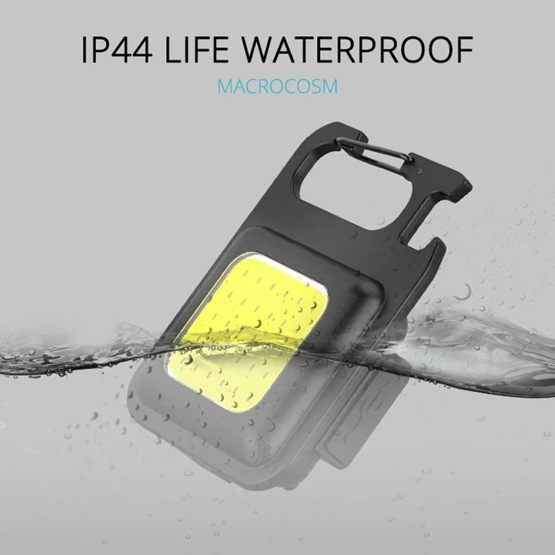 Rechargeable Mini LED Flashlight High Power, Compact & Versatile Searchlight with Keychain for Camping, Self Defense