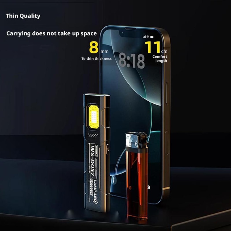 LED Keychain Flashlight USB C Rechargeable Portable Mini Torch with Magnet for Outdoor Work