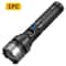High Power LED Flashlight with Zoom, Digital Display, and USB Rechargeable Feature for Camping and Hiking