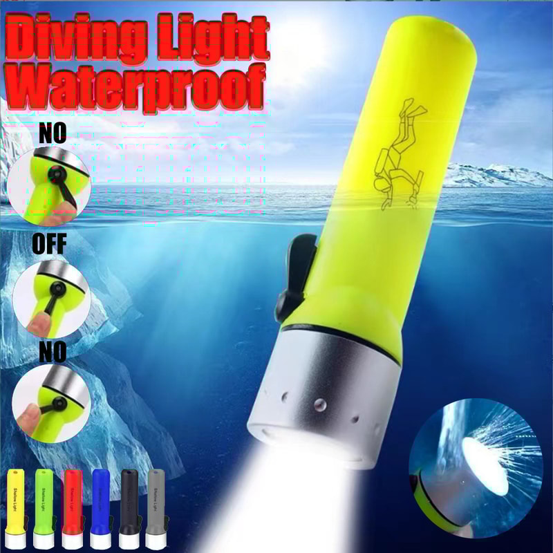 Outdoor Waterproof Diving Flashlight Mini Portable High Lumen LED Light With Long Battery Life For 0