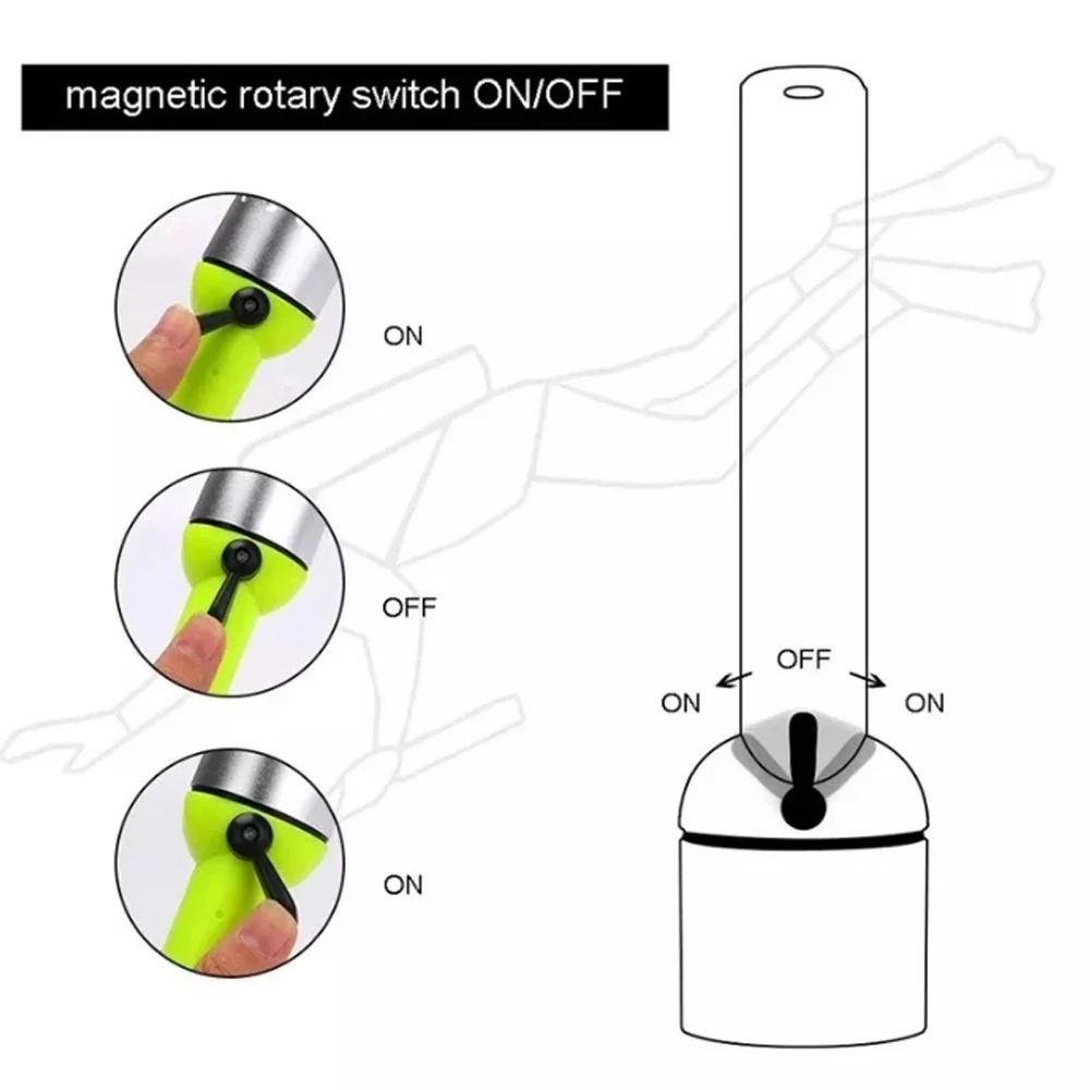 Outdoor Waterproof Diving Flashlight Mini Portable High Lumen LED Light With Long Battery Life For 5