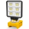 Portable LED Work Light Cordless Rechargeable Flood Light for DeWalt, Adjustable Base, No Battery