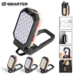 esmarter cob portable work light usb rechargeable emergency flashlight for mobile lighting & repairs