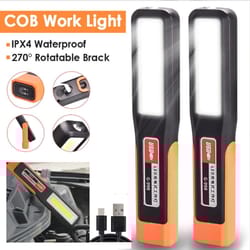 powerful led work light with magnet usb rechargeable cob mechanic lamp for car garage and emergency use