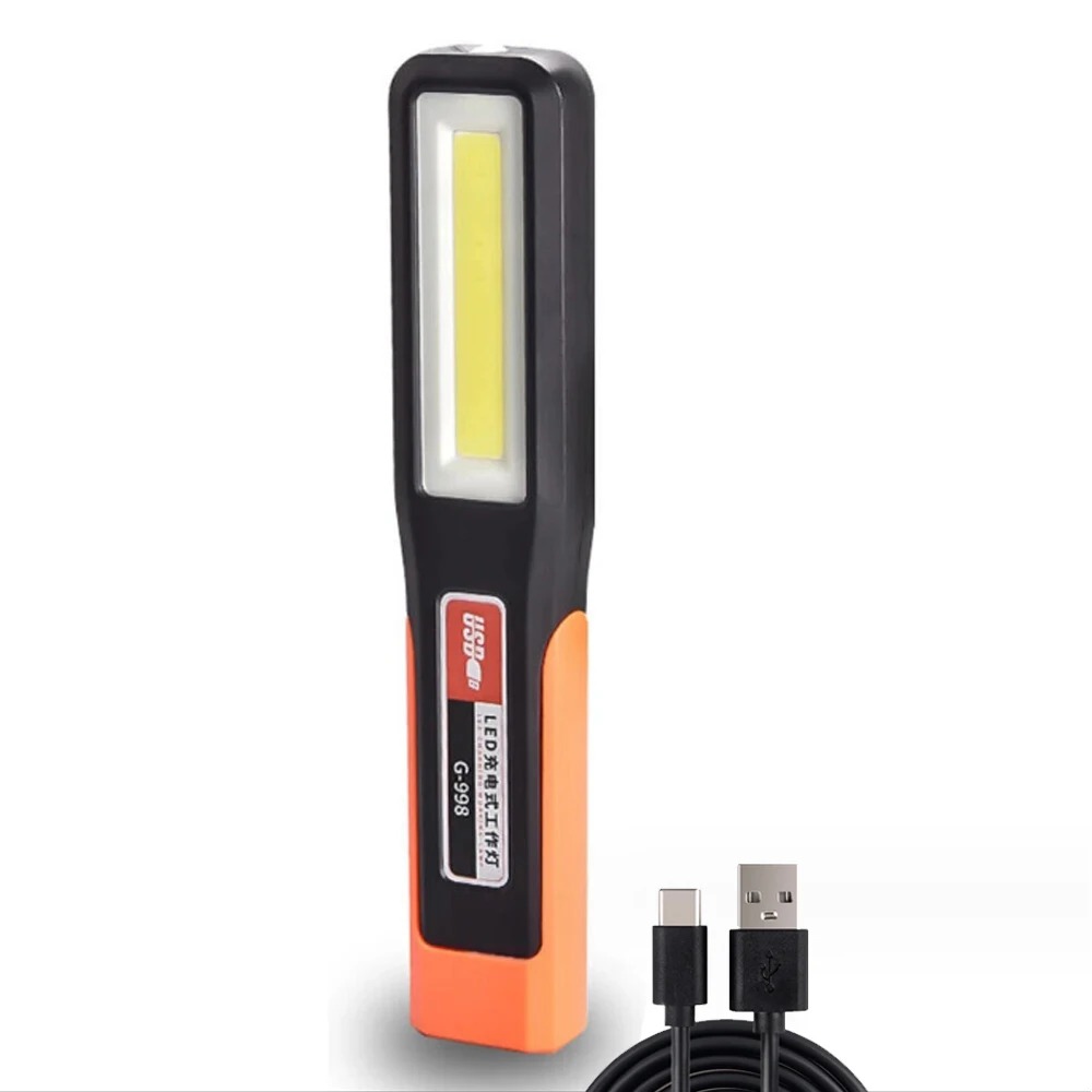 Powerful LED Work Light With Magnet USB Rechargeable COB Mechanic Lamp For Car Garage And Emergency 6