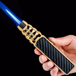 bbq torch lighter powerful big jet flame lighter for outdoor cooking, camping, and grilling butane gas free