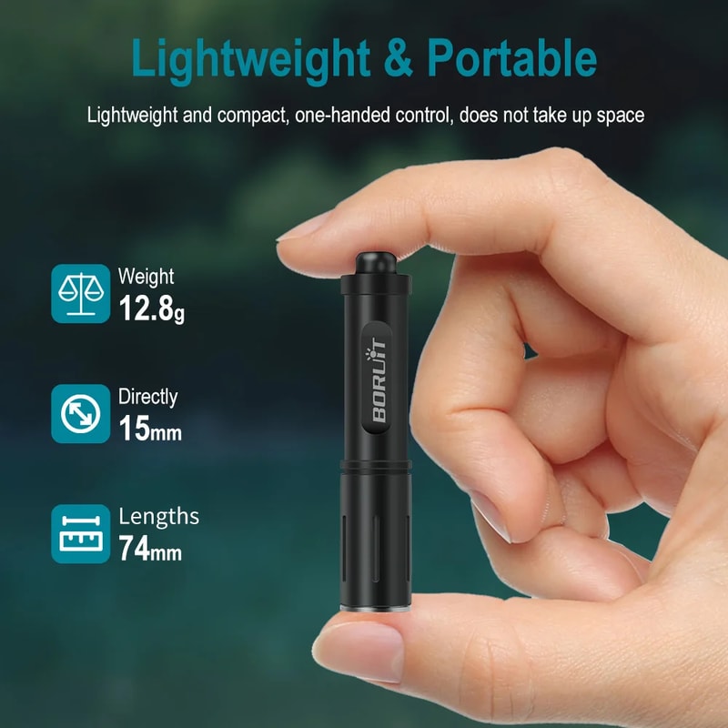 Mini Keychain EDC LED Flashlight Waterproof AAA BatteryPowered UltraBright Torch For Camping 2