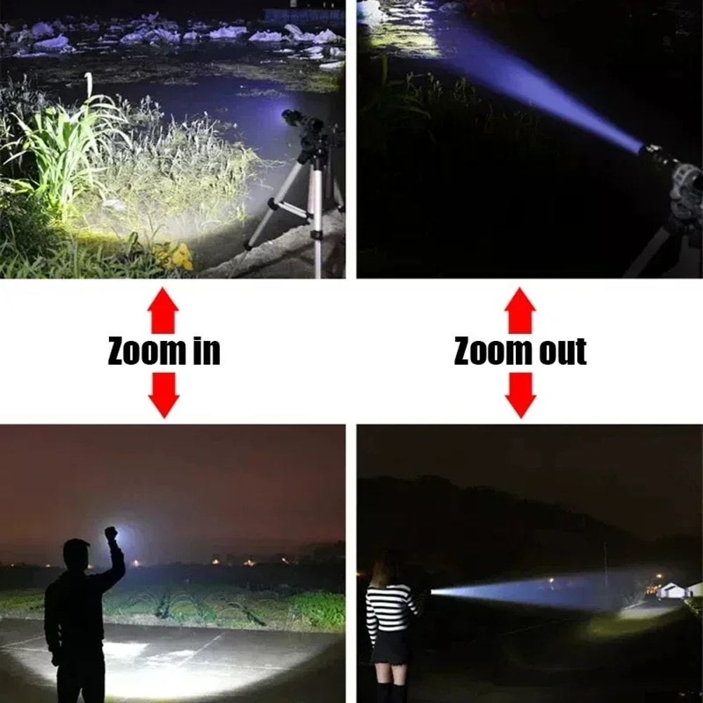 Mini Portable LED Flashlight USB Rechargeable Tactical Torch For Camping Hiking 0