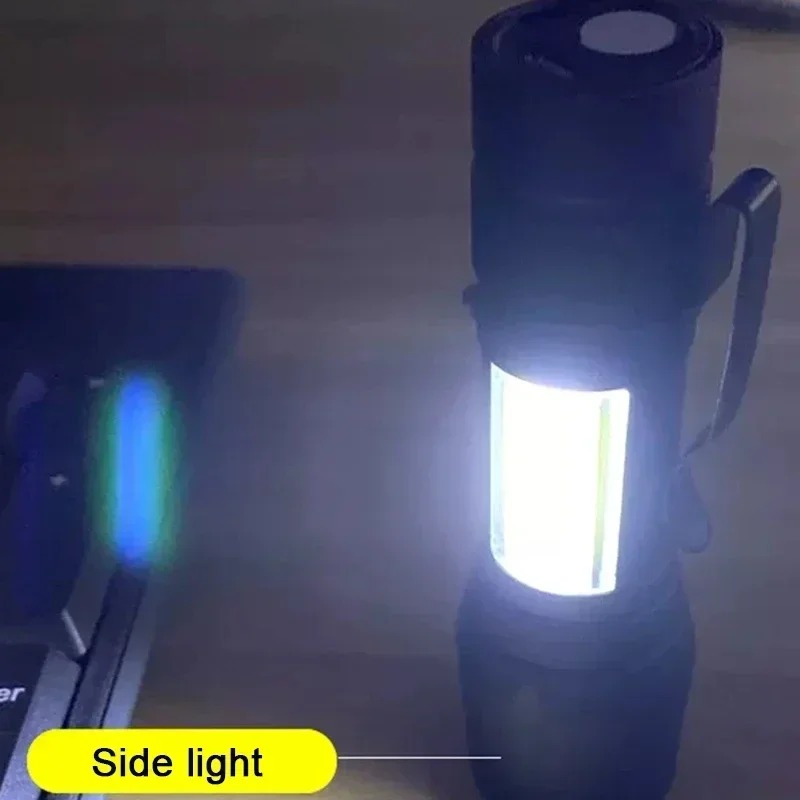 Mini Portable LED Flashlight USB Rechargeable Tactical Torch For Camping Hiking 3