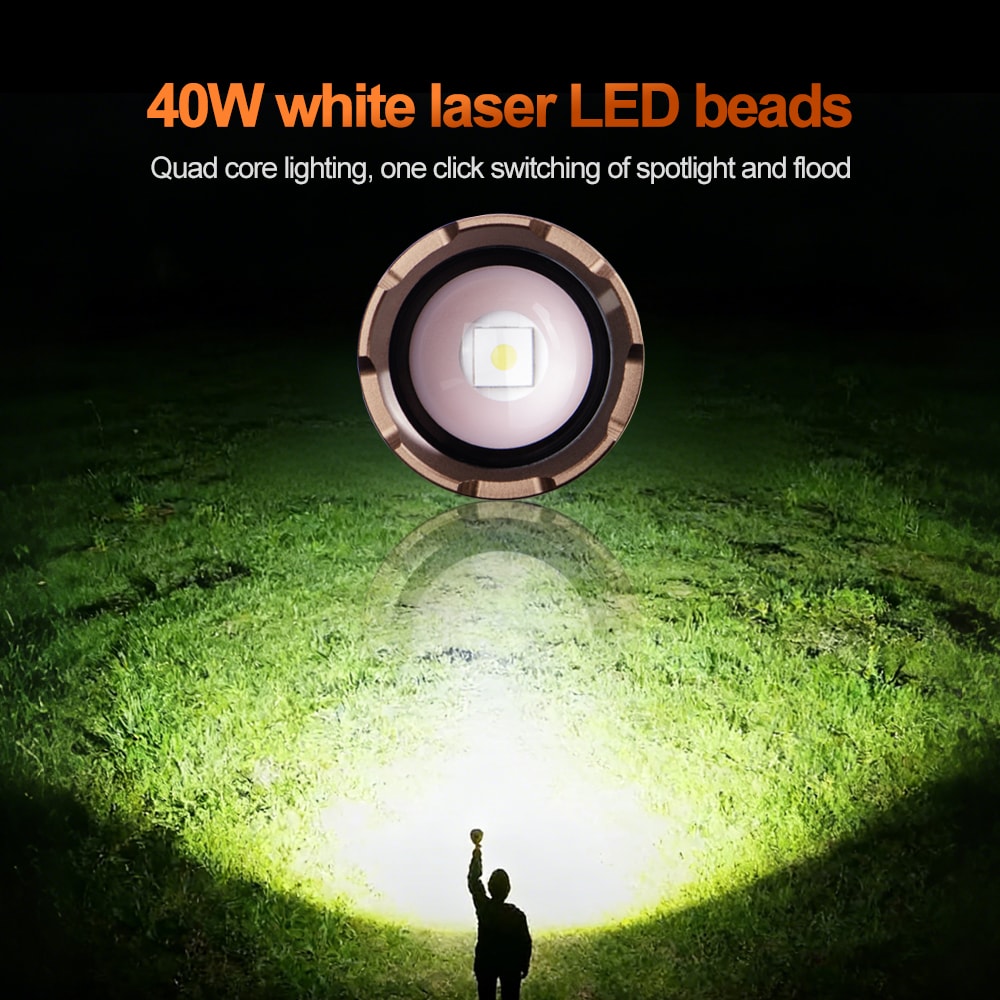 LED Tactical Flashlight USB Rechargeable High Power Handheld Light for Outdoor Adventures