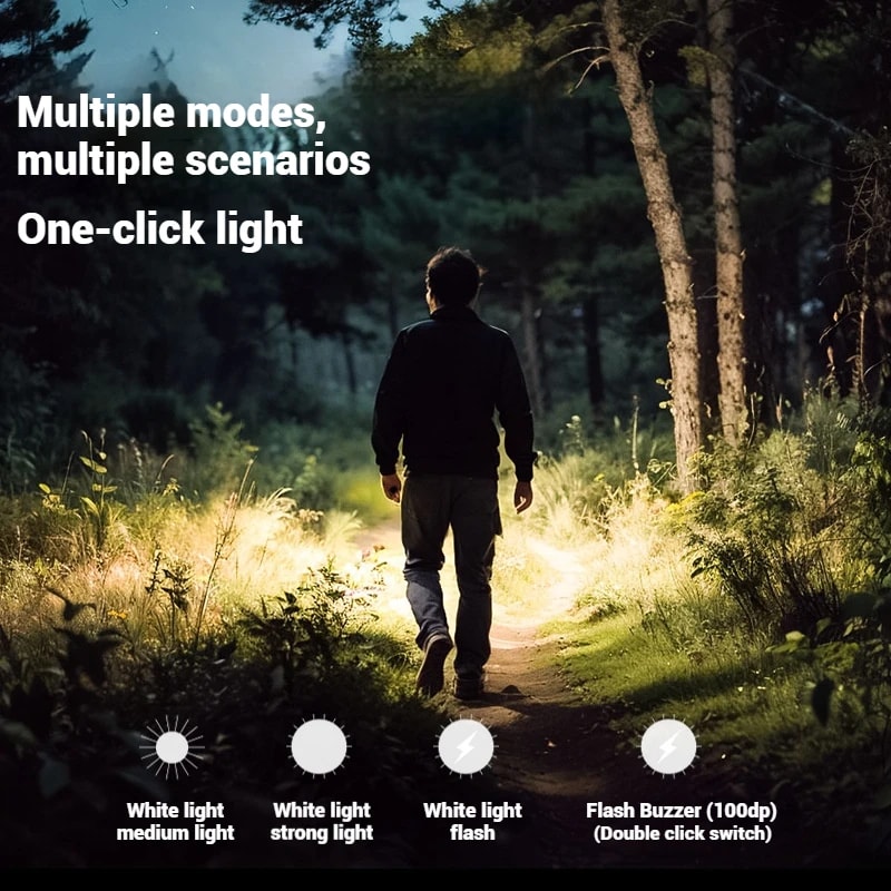 LEM LED Flashlight Portable Rechargeable Lightweight Modes Keychain Clamp 2