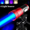 Portable Fishing LED Flashlight Waterproof Type C Rechargeable Lantern With Light Sources Blue Pu 0