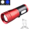 Portable Fishing LED Flashlight Waterproof Type C Rechargeable Lantern With Light Sources Blue Pu 6