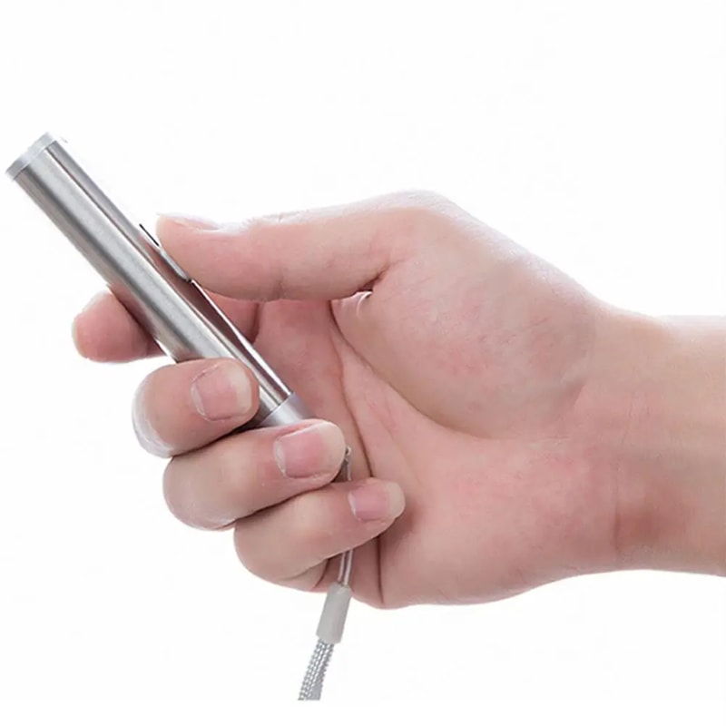 USB Rechargeable Flashlight & UV Pointer for Teaching, Pet Training, and Gifts