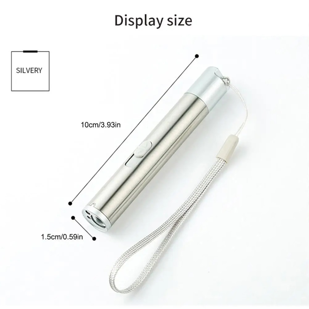 USB Rechargeable Flashlight & UV Pointer for Teaching, Pet Training, and Gifts