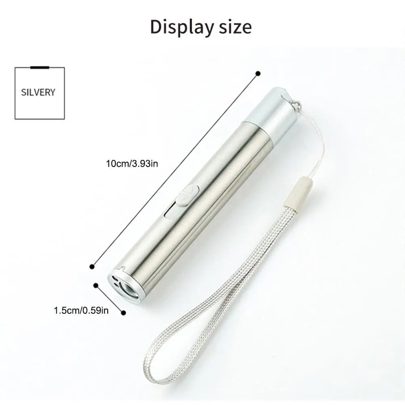 USB Rechargeable Flashlight & UV Pointer for Teaching, Pet Training, and Gifts