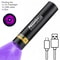 UV Flashlight USB Rechargeable Ultraviolet Torch for Pet Urine Detection, Scorpion Hunting, and More