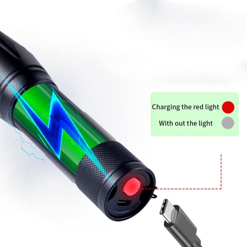 Rechargeable UV Flashlight Torch Portable Black Light for Pets & Home Use