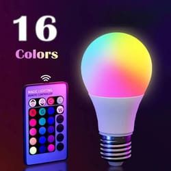 colors rgb bulb led multicolor bulb household lighting dimmable key remote control smart lamp atmosphere