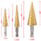 HSS Titanium Coated Step Drill Bit Set For Metal Wood Drilling 2
