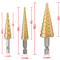 HSS Titanium Coated Step Drill Bit Set For Metal Wood Drilling 2