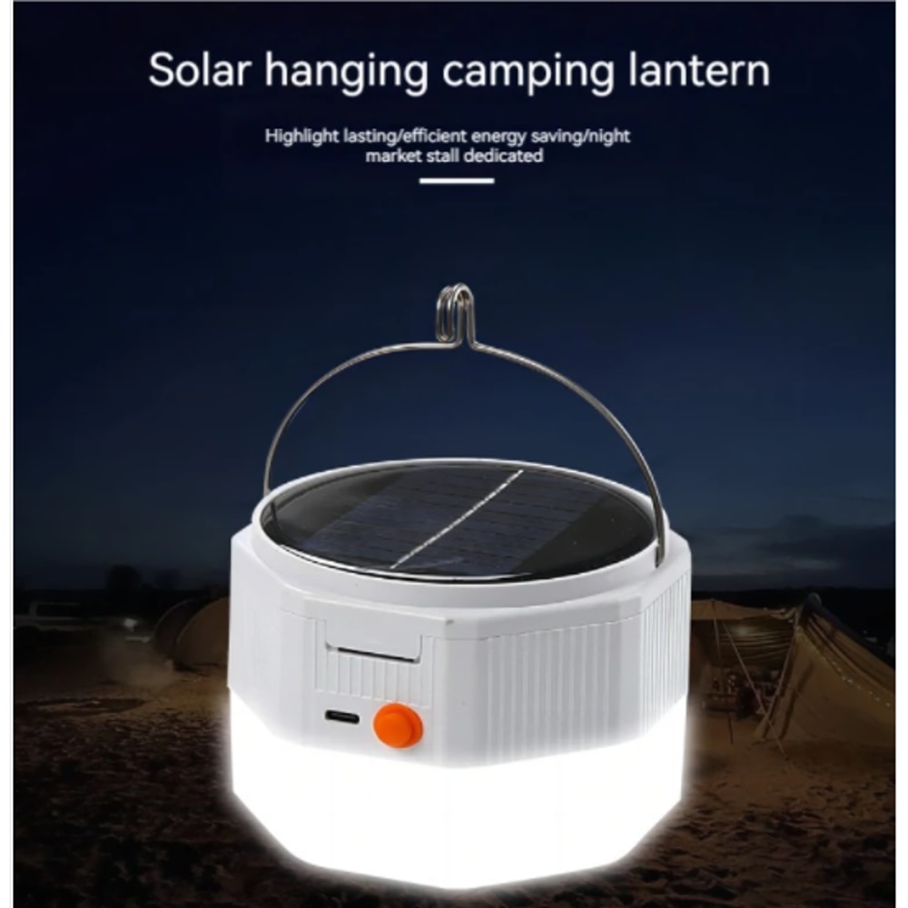 Portable Rechargeable LED Camping Lantern With Hook Dimmable Tent Light For Hiking Emergency Use 7