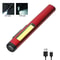Mini USB Rechargeable LED Flashlight Portable Waterproof Pocket Light With Magnet For Work Emergen 7