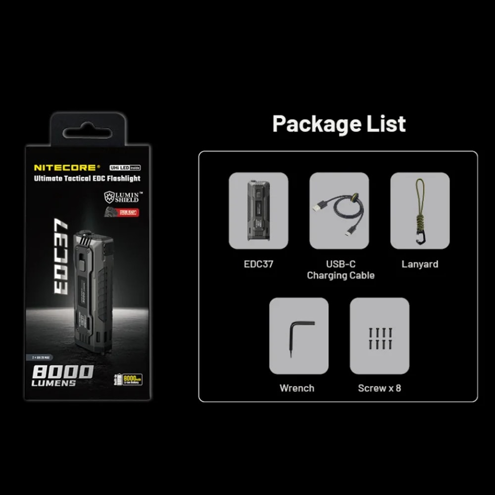 NITECORE Ultimate Tactical Flashlight Lumens USB C Rechargeable Built In Battery 3