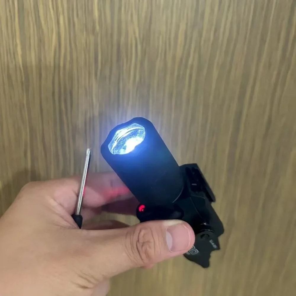 Pistol Light Flashlight With Strobe Mode For Picatinny GL Rails Mini Gun Light Hour LED 2