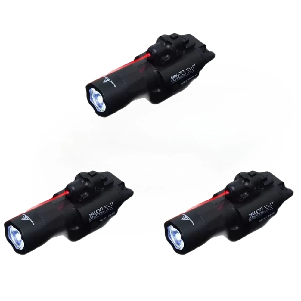 Pistol Light Flashlight With Strobe Mode For Picatinny GL Rails Mini Gun Light Hour LED 7