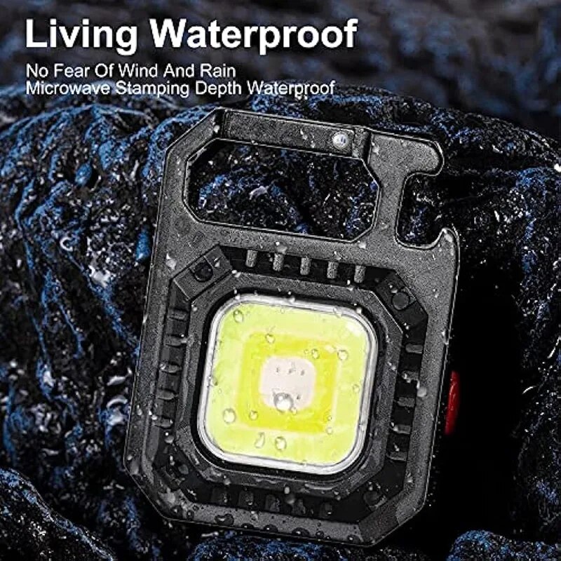 AmmToo Mini LED Flashlight With Magnetic COB Outdoor Camping Light Lumens Modes USB Rechargeable 2