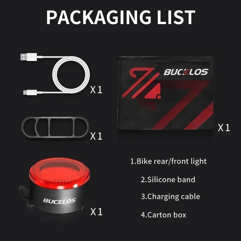 COB Bike Taillights And Headlight Set USB Rechargeable LED Cycling Lights For MTB Safety 4