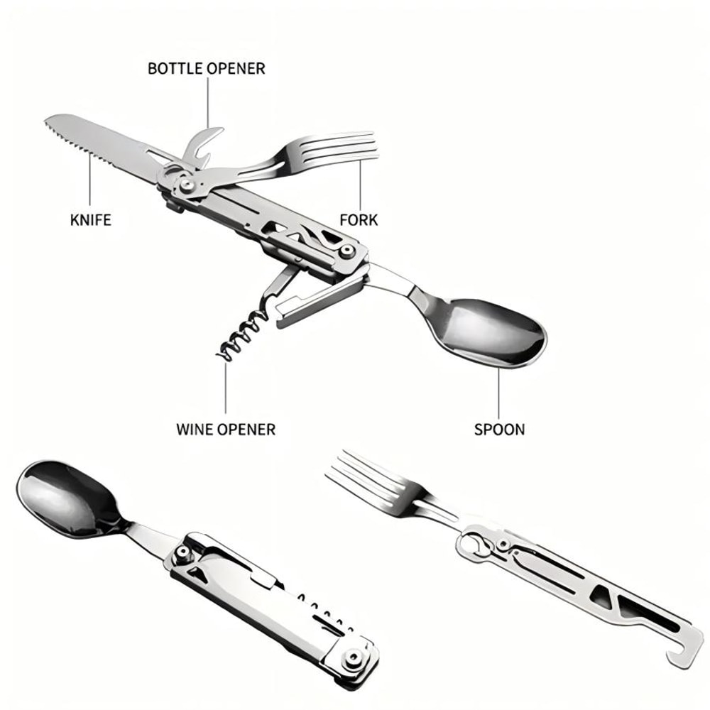Multifunctional Cutlery Set Portable Outdoor Tableware for Camping, Hiking, and Travel