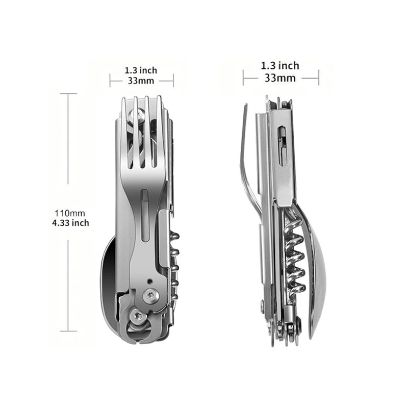 Multifunctional Cutlery Set Portable Outdoor Tableware for Camping, Hiking, and Travel