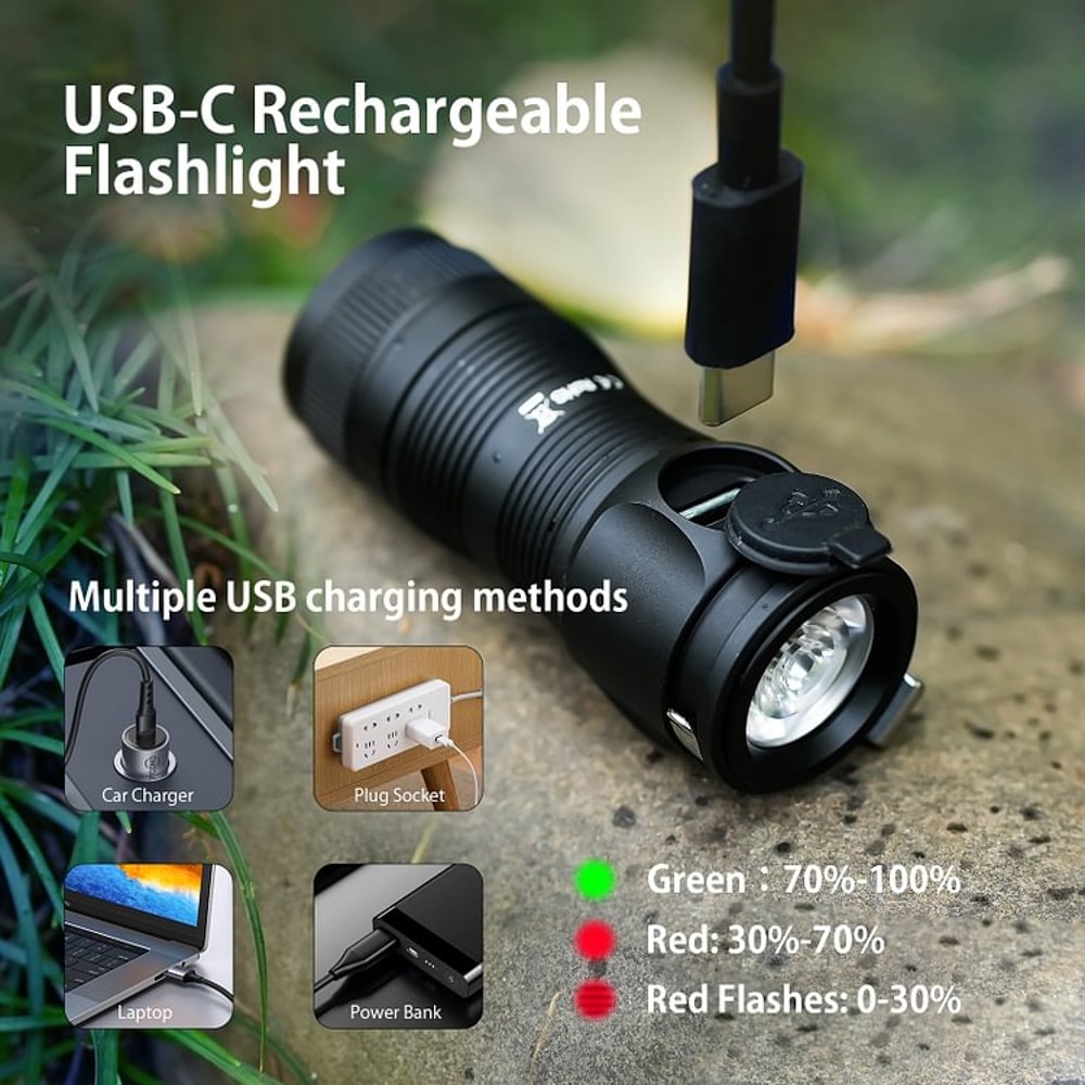 Mini EDC Flashlight Rechargeable High CRI Flashlight With Magnetic Base 2