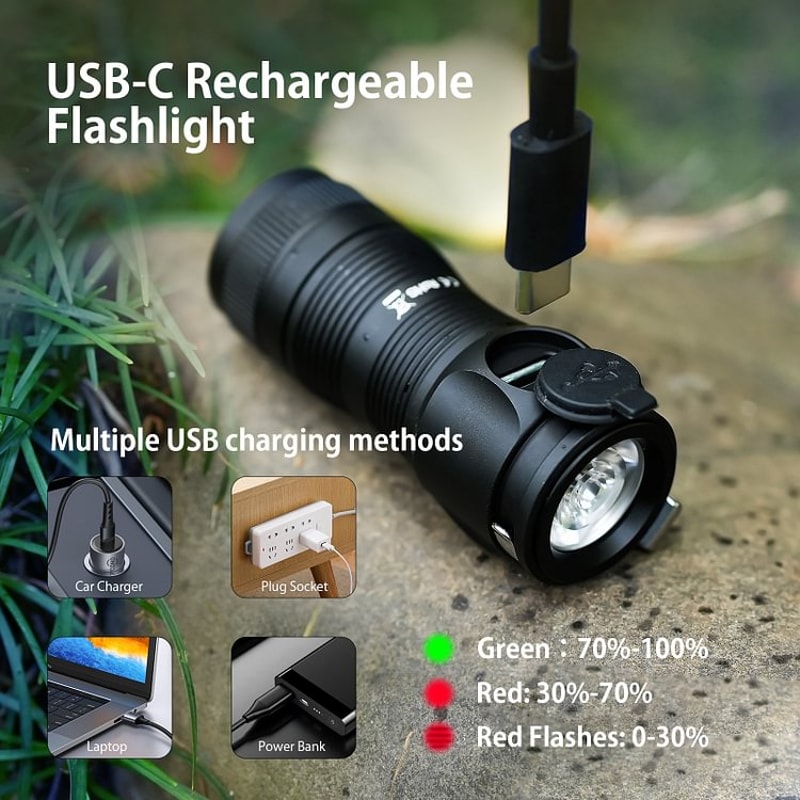 Mini EDC Flashlight Rechargeable High CRI Flashlight With Magnetic Base 2