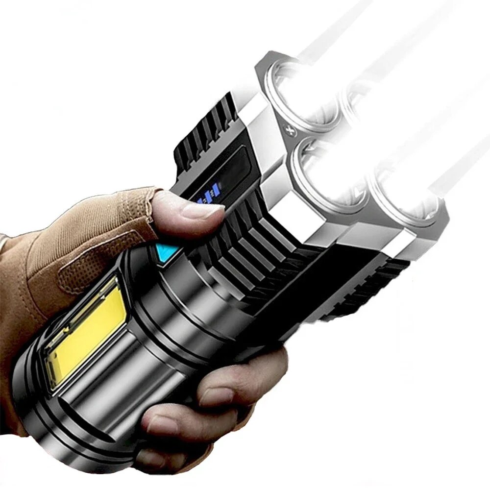 Ultra Bright Mini Rechargeable Flashlight High Lumen LED Portable Torch for Camping, Hiking and Emergency Use