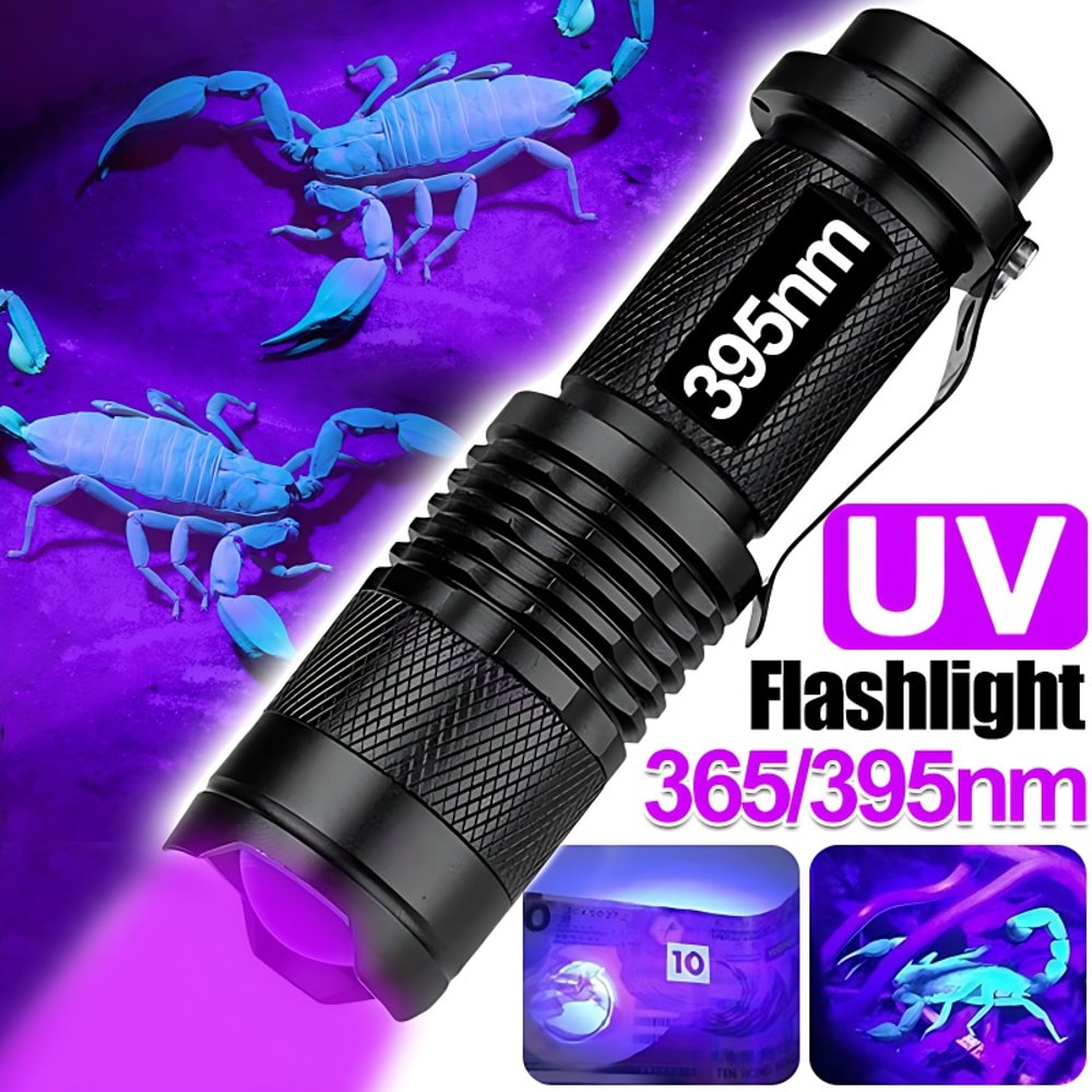 Mini UV Flashlight LED Ultraviolet Torch Pet Urine Stain Detector Inspection Lamp 0