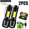Mini LED Flashlight COB XPE Portable Torch USB Charging Camping Lantern With Zoomable Focus And Pen